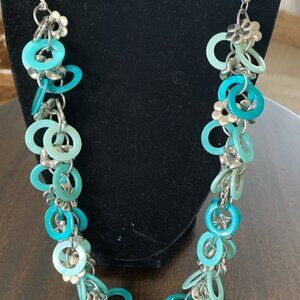 NEW Teal Disc Necklace by NYC